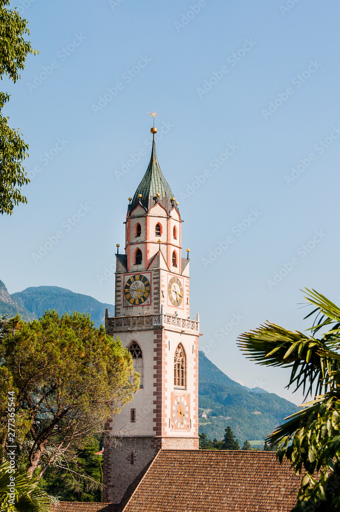 Meran, St. Nikolaus, Kirche, Tappeinerweg, Altstadt, Stadt, Vinschgau, Südtirol, Italien