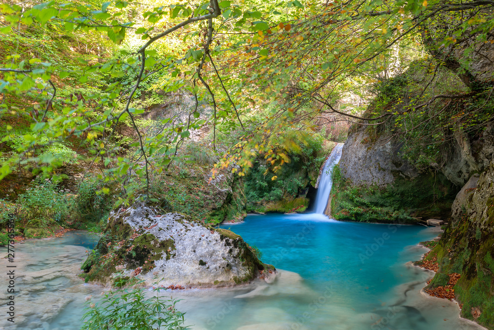 Source of Urederra river in Urbasa mountain range, Navarre, Spain Source of Urederra river in Urbasa mountain range, Navarre, Spain
