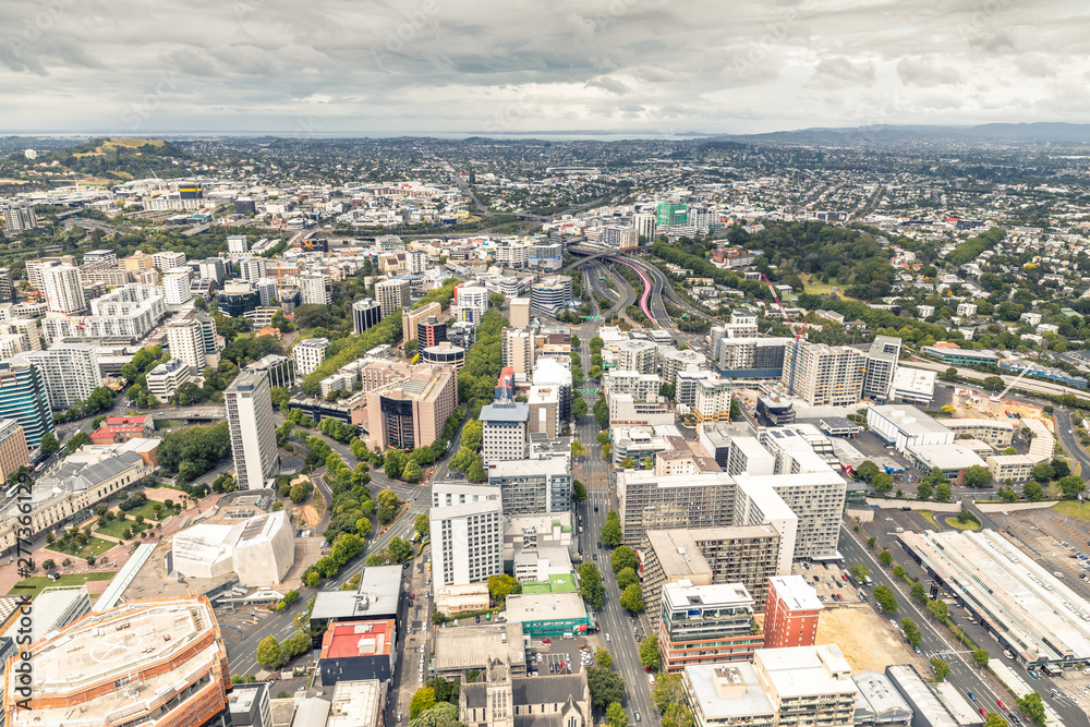 Fototapeta premium view to the Auckland harbour New Zealand