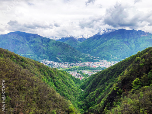 Canyon of the river Sementina or Valle di Sementina, Monte Carasso - Canton of Ticino, Switzerland photo