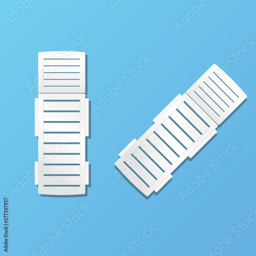 white deck chair for the beach illustration