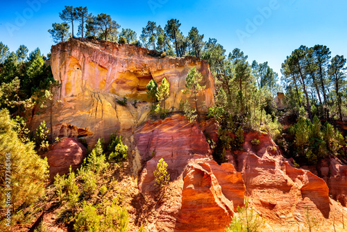 Red Cliffs in Roussillon (Les Ocres), Provence, France