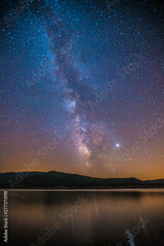 The Milky Way on the beautiful Lake of Yesa