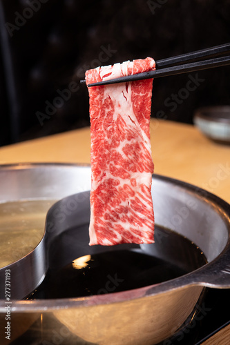beef wagyu hotpot japanese food