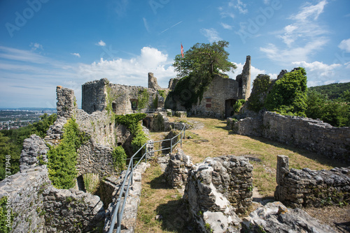 Dorneck castle, beautiful ruin in dornach, switzerland with fantastic look out. photo