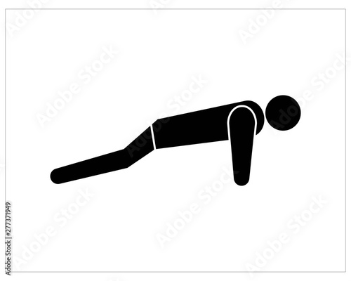 Push up monochrome icon. 