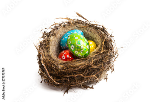 chocolate egg in a bird's nest