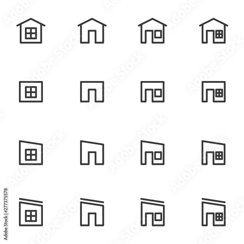 house icon set vector illustration