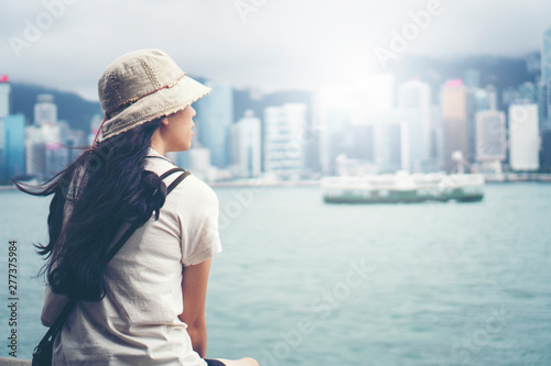 Asian traveler women in Hon...