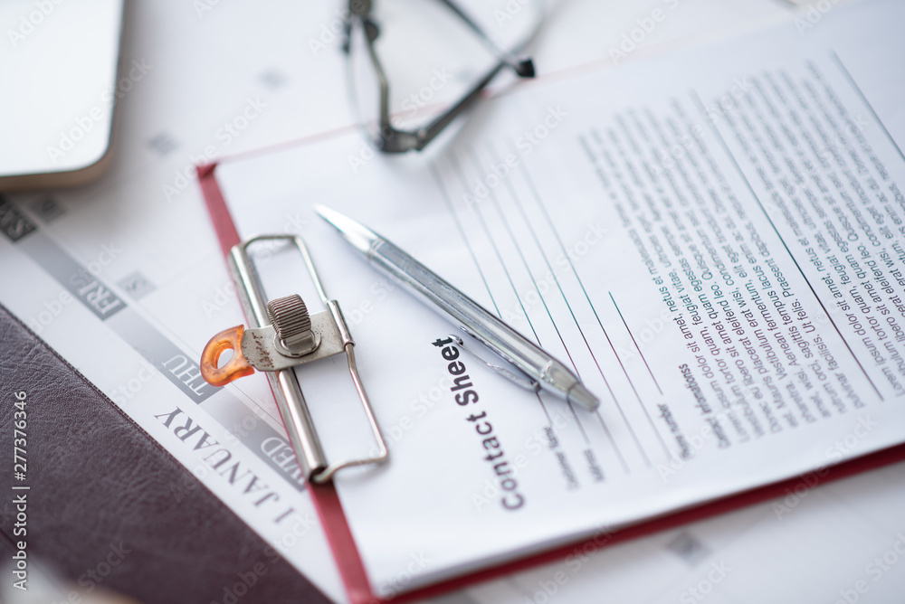 business document desktop on table, business tools concept business document desktop on table, business tools concept
