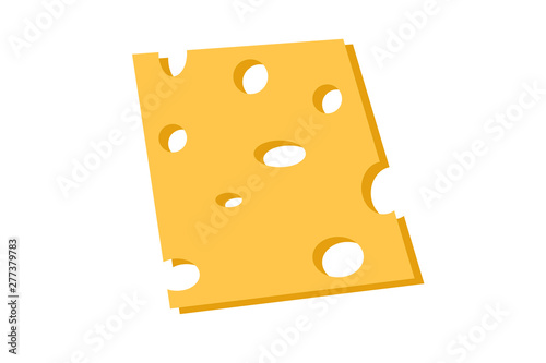 Flat vector illustration Pieces of cheese. cheese icon