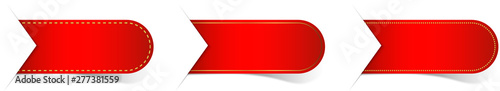 set of red label with ribbon on white background Free Download set of red label with ribbon on white background - GFXLoad