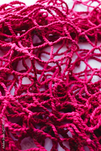 Pink string bag background  net pattern