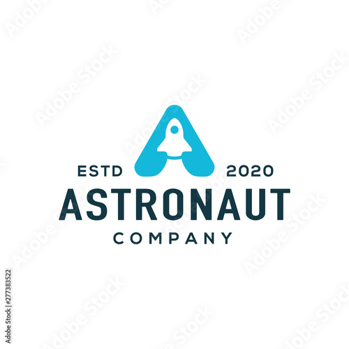 Rocket logo design vector.