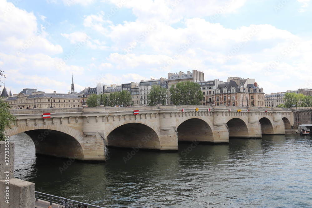Naklejka premium Pont Neuf sur la Seine à Paris