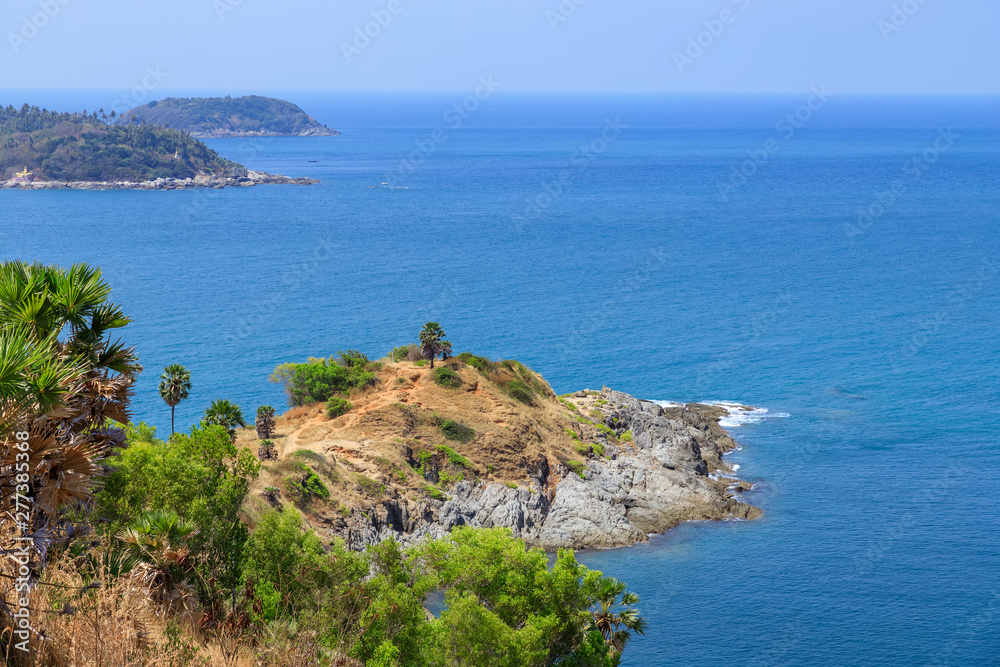 Laem Promthep Cape, the most beautiful and famous sunset watching viewpoint in Phuket, Thailand