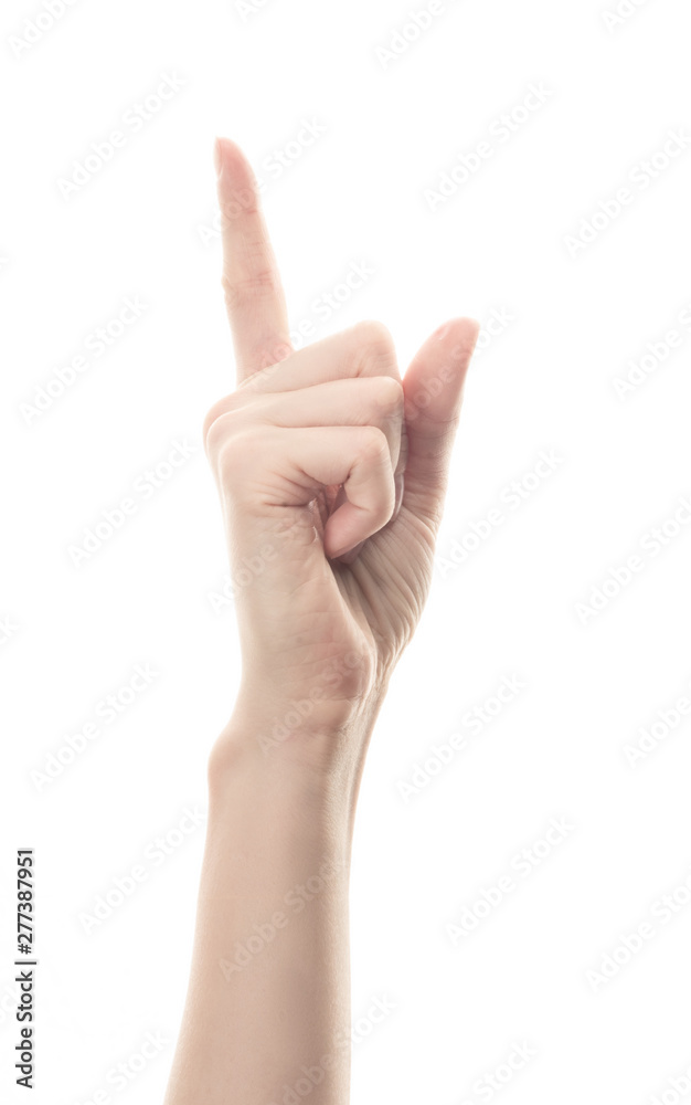 hand of young girl on white background hand of young girl on white background