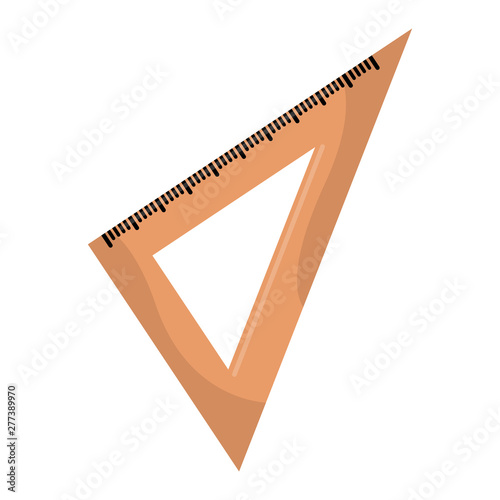 Isolated square ruler image . School supplies- VEctor