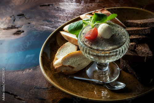 Seafood salad. Delicacies. A restaurant. photo