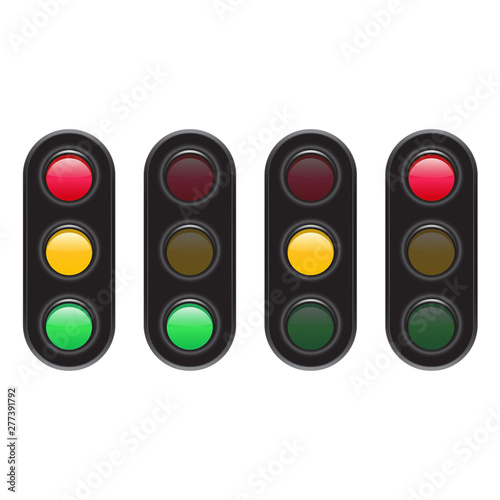 Traffic light vector illustration