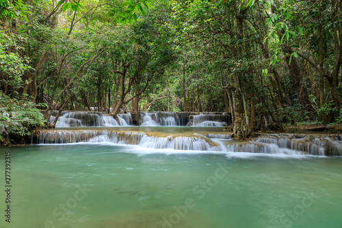 Huai Mae Khamin Waterfall tier 2  Khuean Srinagarindra National Park  Kanchanaburi  Thailand