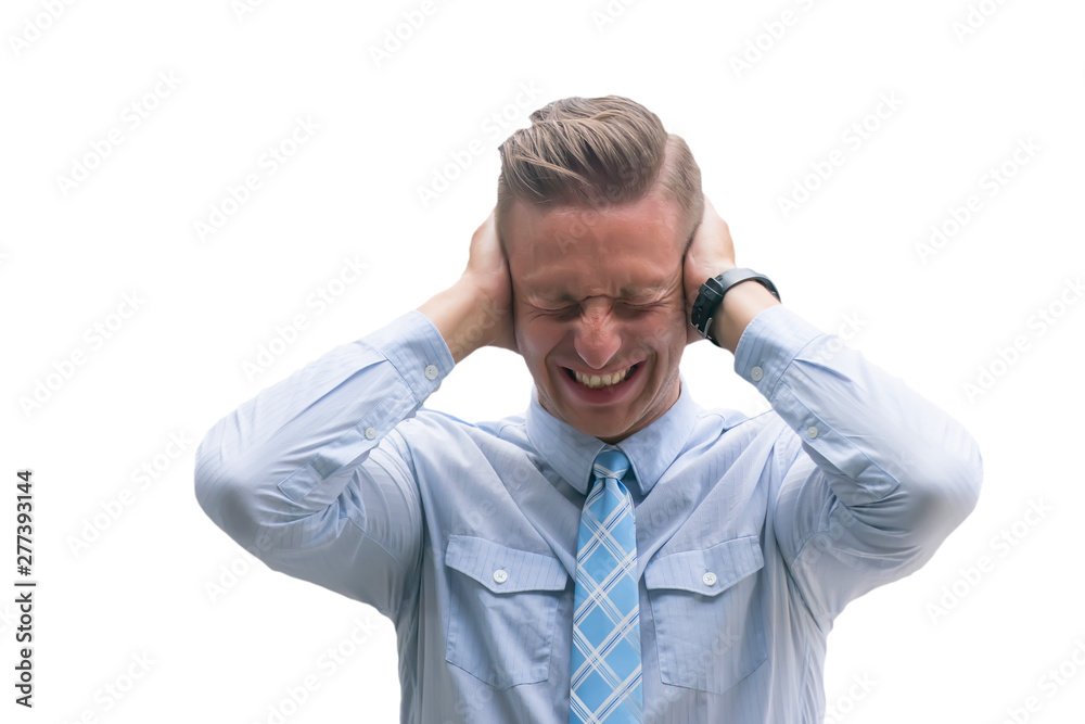 Man experiencing discomfort in his Head,man clutching his Head,Severe heartache,man suffering from Head pain.man with strong Head pain. Man experiencing discomfort in his Head,man clutching his Head,Severe heartache,man suffering from Head pain.man with strong Head pain.