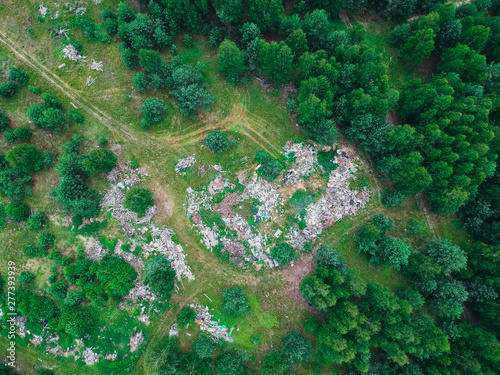 Landfills near the forest from a height © dmitriydanilov62