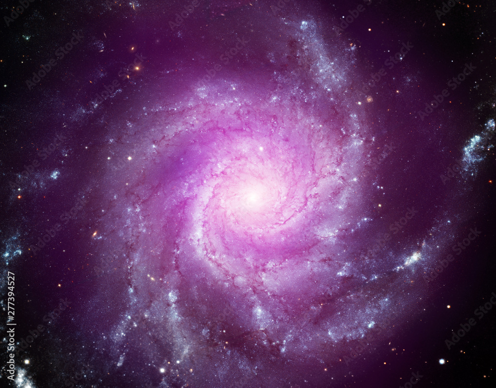 Pinwheel Galaxy. Space nebula. Cosmic cluster of stars