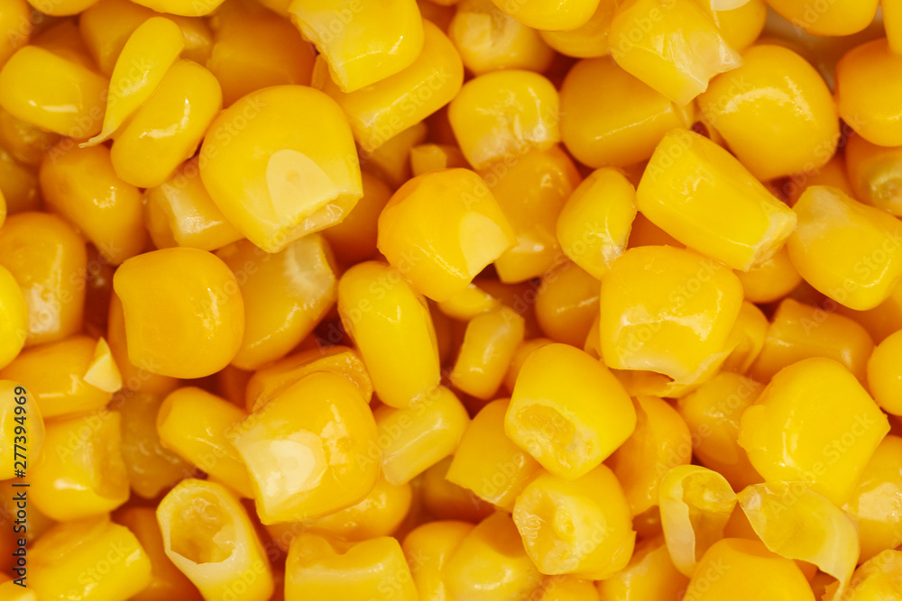 Yellow corn seeds background seamless texture close up Yellow corn seeds background seamless texture close up