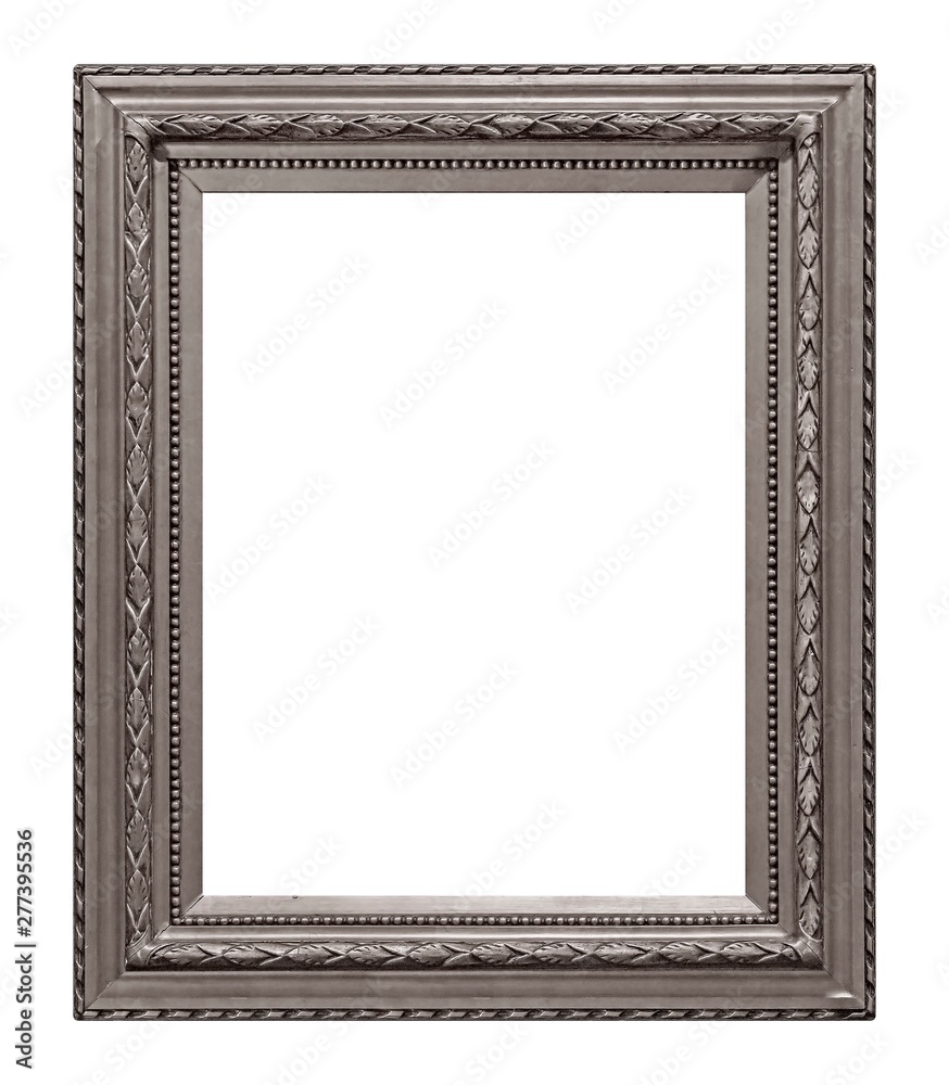 Silver frame for paintings, mirrors or photo isolated on white background Silver frame for paintings, mirrors or photo isolated on white background