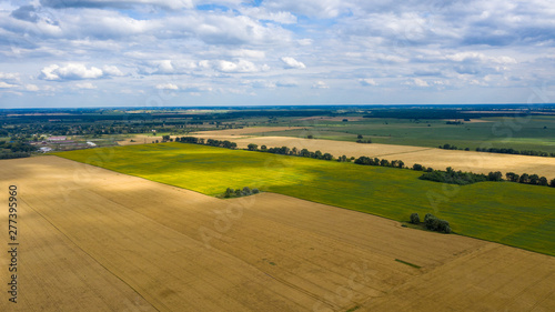 фотографія Aerial photograph area on agriculture and village