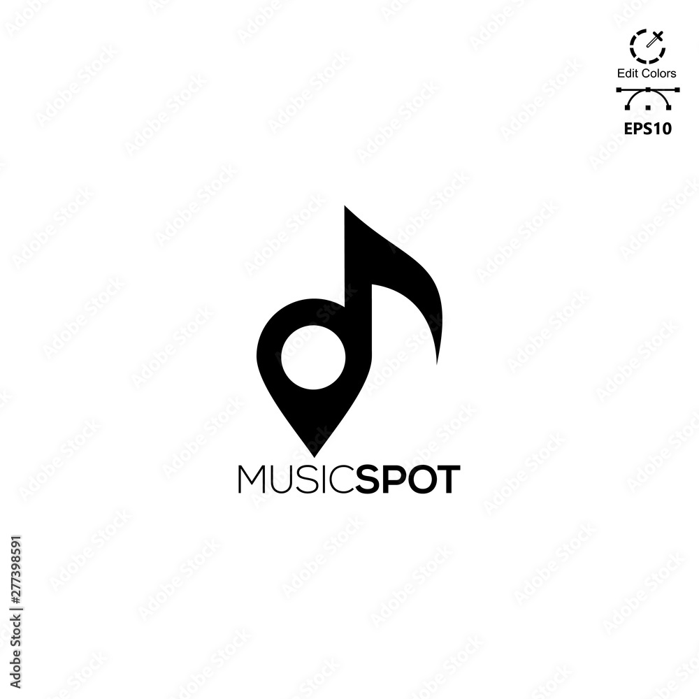 Fototapeta premium music spot logo design concept