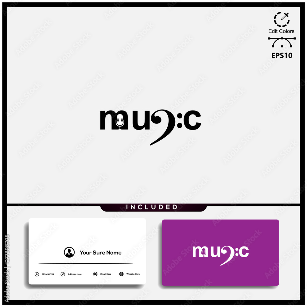 simple logo music concept minimalist