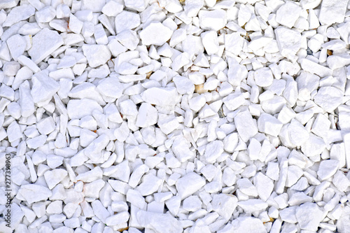 White stones, crushed stone. Background, texture.