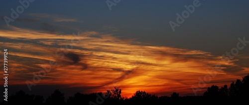 Summer Dusk Impressions from Falkensee (Brandenburg) near Berlin Spandau of August 14, 2012, Germany