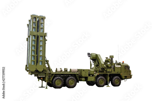Rocket complex S-300 on a white background, isolate