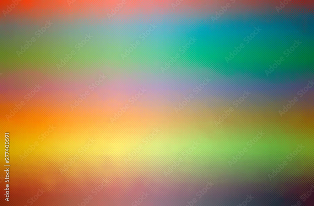 Abstract illustration of green, orange, red, yellow through the tiny glass background