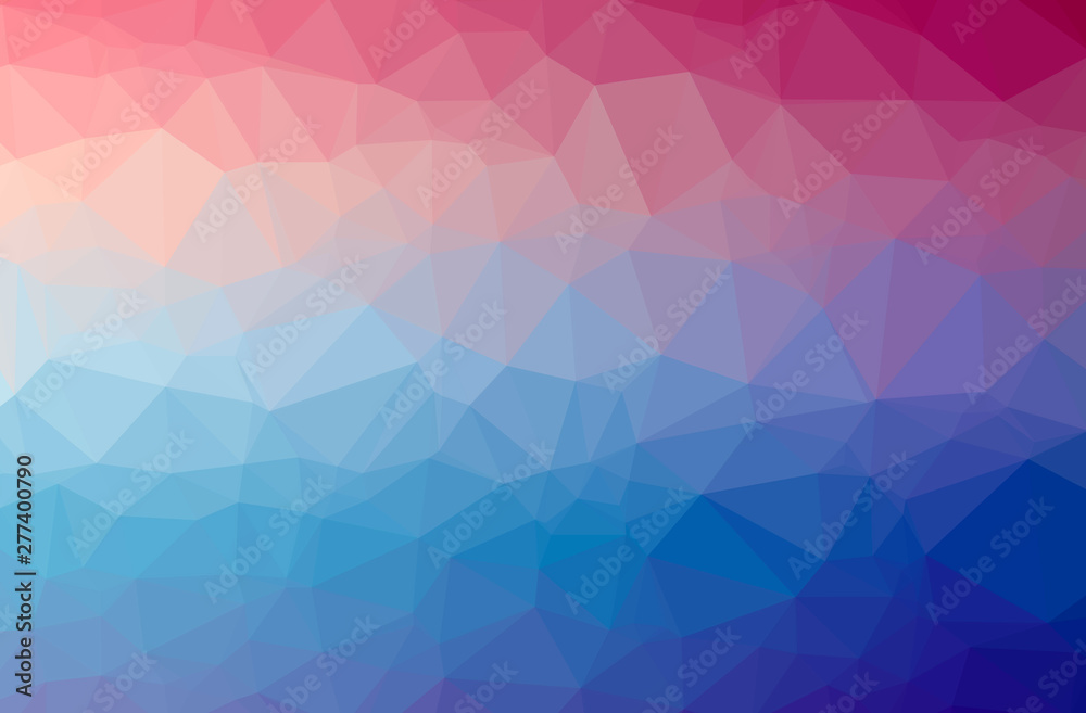 Illustration of abstract Blue And Purple horizontal low poly background. Beautiful polygon design pattern.