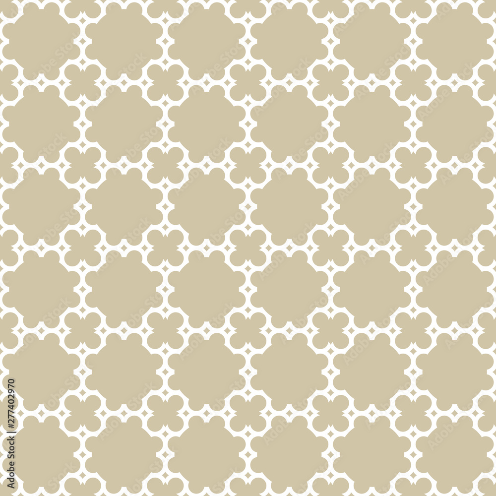 Vector abstract seamless pattern in Arabian style. Gold and white ornament Vector abstract seamless pattern in Arabian style. Gold and white ornament
