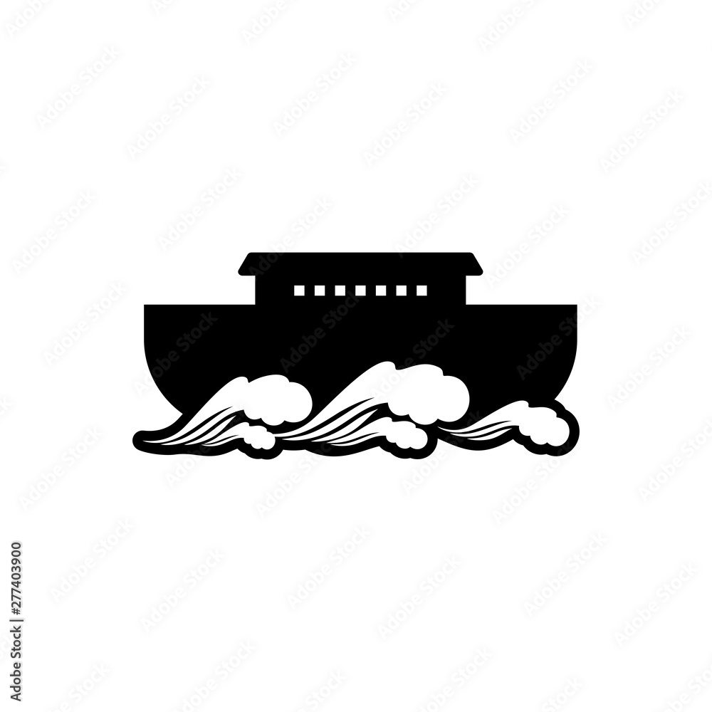 Logo of Noah's Ark. Ship to rescue animals and people from the Flood. Biblical illustration. Logo of Noah's Ark. Ship to rescue animals and people from the Flood. Biblical illustration.