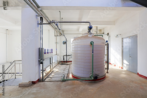 canisters in sewage treatment plant, China