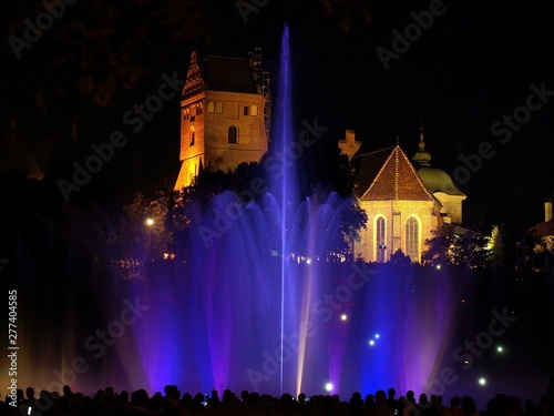 Fountain at night