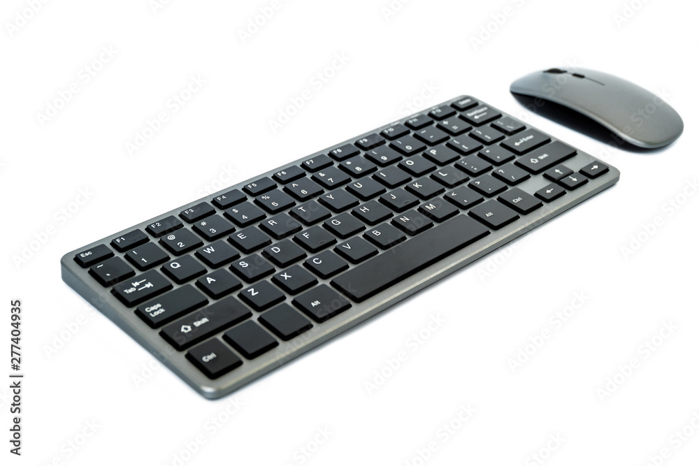 Modern computer keyboard and mouse isolated on white background, File contains with clipping path so easy to work. Modern computer keyboard and mouse isolated on white background, File contains with clipping path so easy to work.