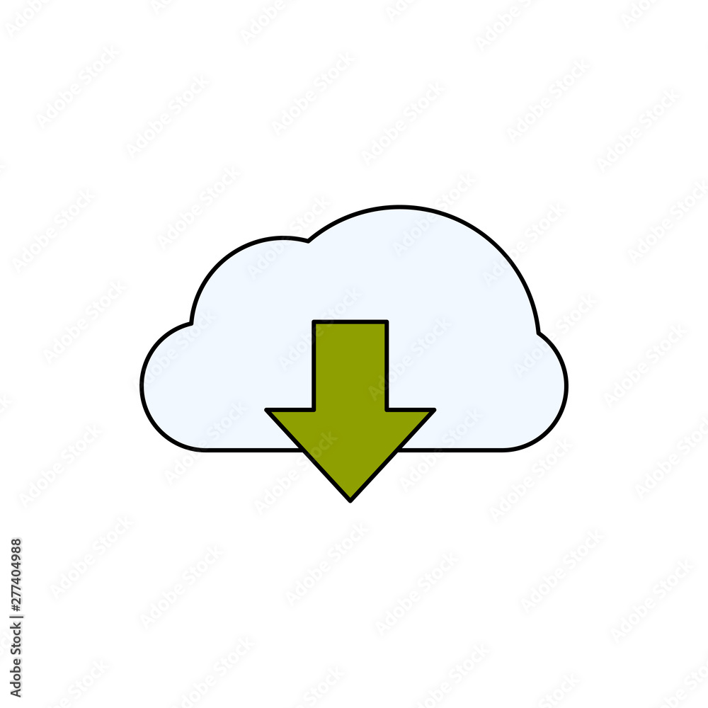 download cloud vector icon