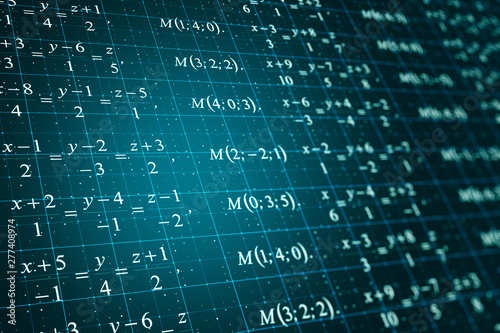 Obraz na płótnie Creative mathematical formulas background