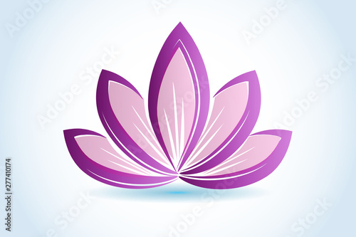 Lotus flower id card logo vector