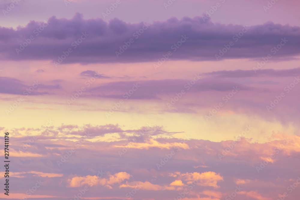 dark blue clouds on pink from sunset sky