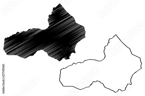 Pursat Province (Kingdom of Cambodia, Kampuchea, Provinces of Cambodia) map vector illustration, scribble sketch Pursat map photo