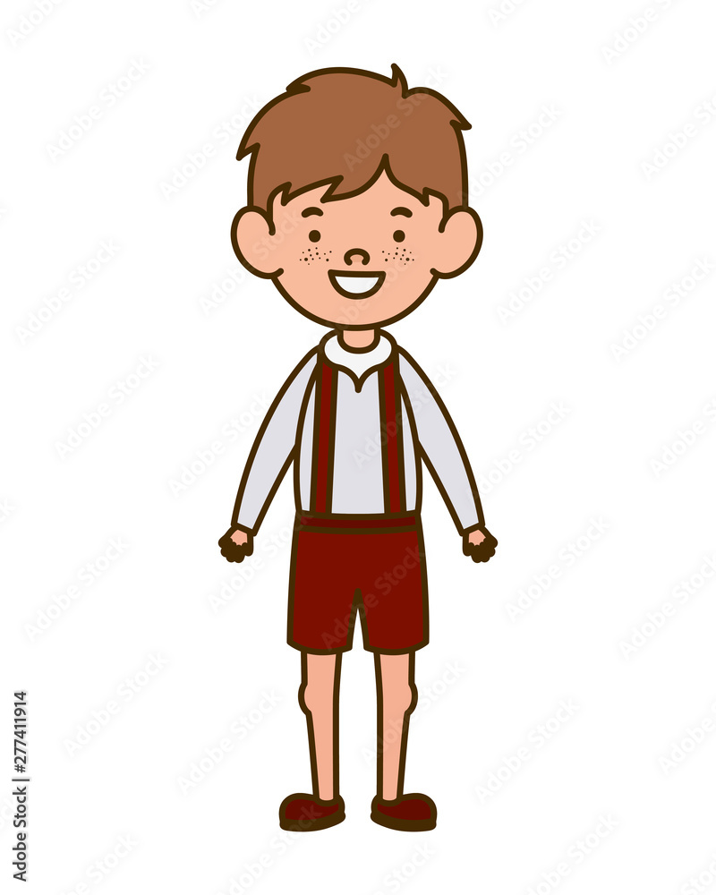 student boy standing smiling on white background student boy standing smiling on white background