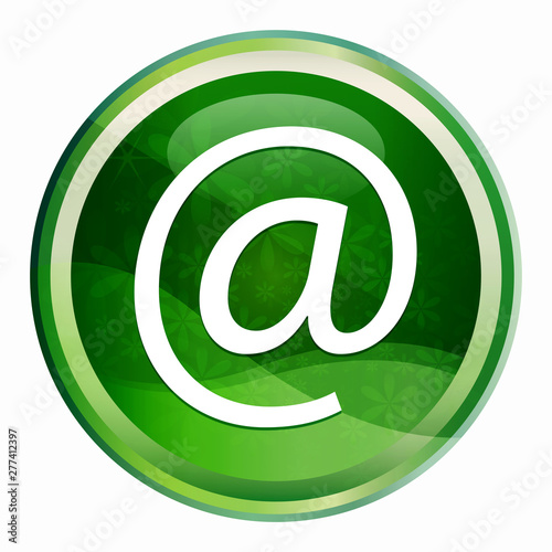 Email address icon Natural Green Round Button